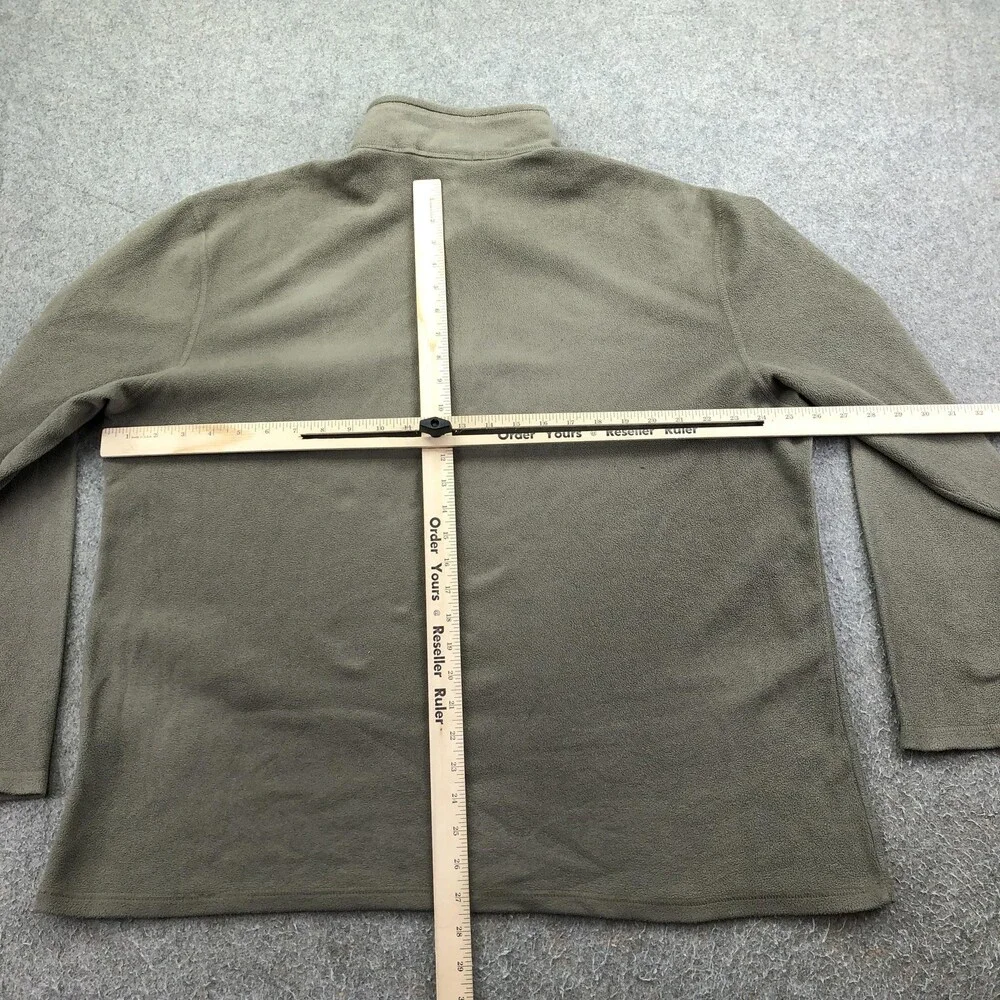 The North Face Pullover Mens XL Green 1/4 Zip Long Sleeve Fleece Hiking Top